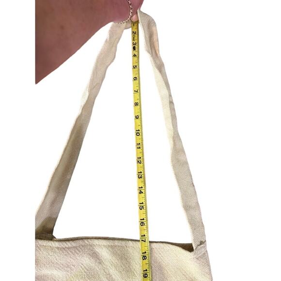 Adorable cat tote bag linen and cotton with front pocket handmade and beautiful! - Picture 7 of 7